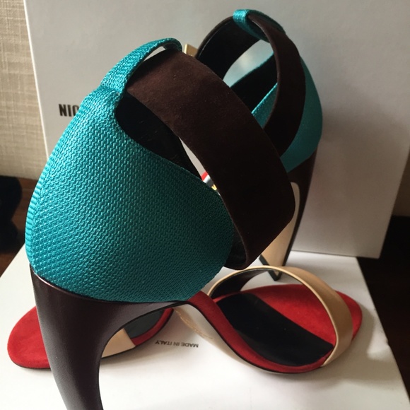 Nicholas Kirkwood Strappy Colorblock heel 10 inch - Picture 5 of 10